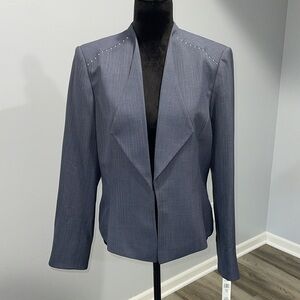 John Meyer Collection size 10 blazer jacket wool blend gray NEW
